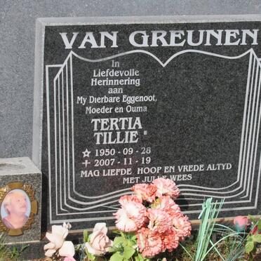 GREUNEN Tertia Tillie, van 1950-2007
