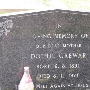 GREWAR Dottie 1891-1971