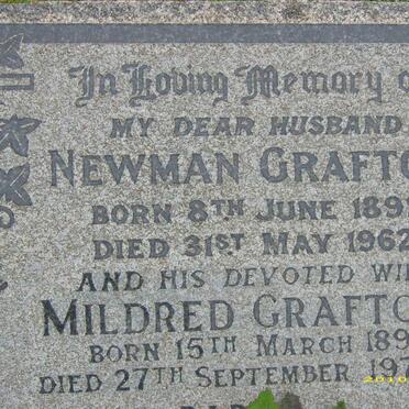 GRAFTON Newman 1891-1962 &amp; Mildred 1891-1972