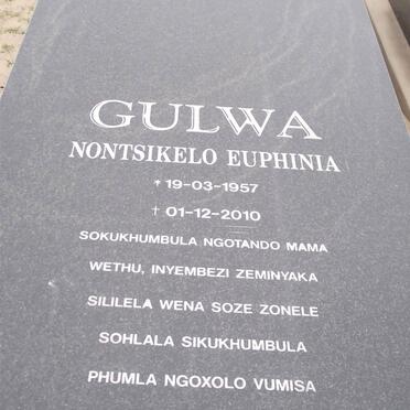 GULWA Nontsikelo Euphinia 1957-2010