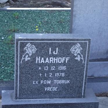 HAARHOFF I.J. 1916-1978