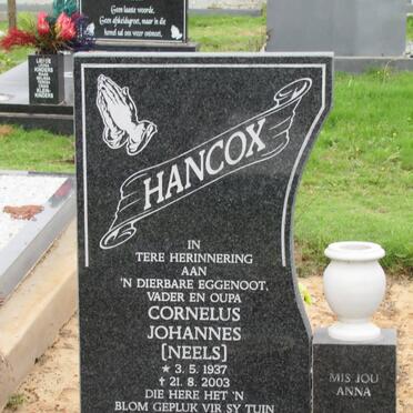 HANCOX Cornelus Johannes 1937-2003