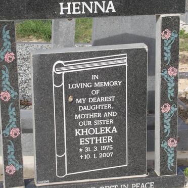 HENNA Kholeka Esther 1975-2007