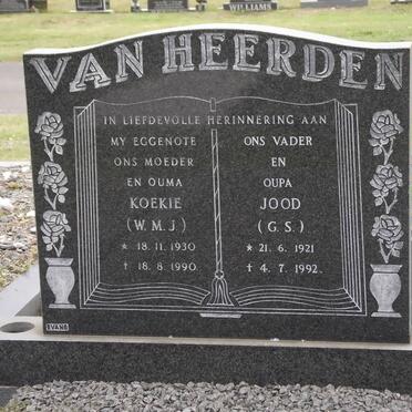 HEERDEN G.S., van 1921-1992 &amp; W.M.J. 1930-1990