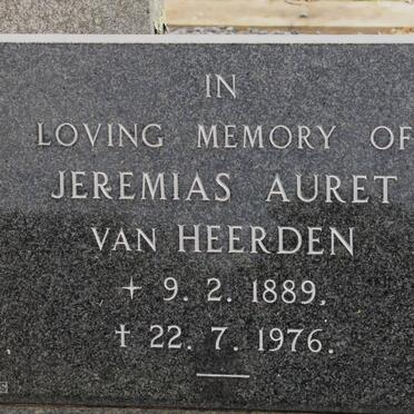 HEERDEN Jeremias Auret, van 1889-1976