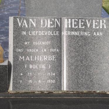 HEEVER Malherbe, van den 1934-1992