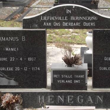 HENEGAN Hermanus B. 1907-1974 &amp; Aletta E. 1910-1974