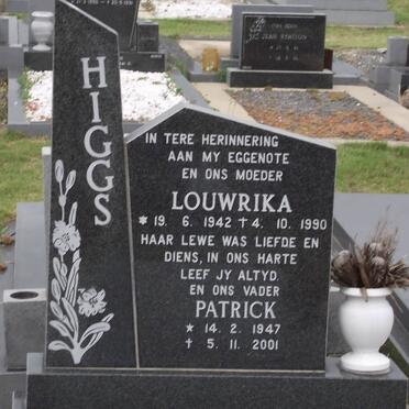 HIGGS Louwrika 1942-1990 &amp; Patrick 1947-2001