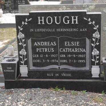 HOUGH Andreas Petrus 1907-1974 &amp; Elsie Catharina 1907-1995