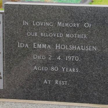 HOLSHAUSEN Ida Emma -1970