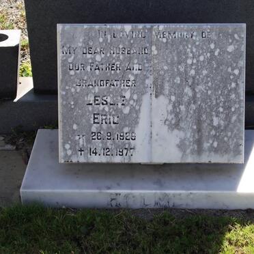 HOLMES Leslie Eric 1929-1977