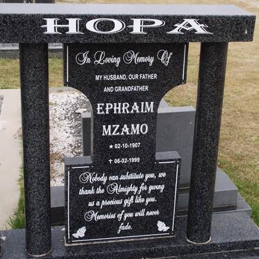 HOPA Ephraim Mzamo 1907-1999