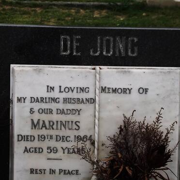 JONG Marinus, de -1964