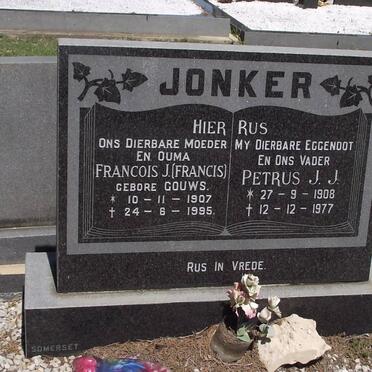 JONKER Petrus J.J. 1908-1977 &amp; Francois GOUWS 1907-1995