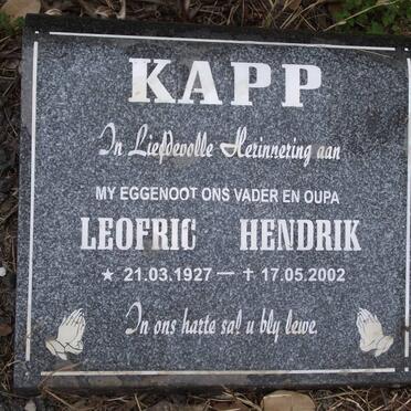 KAPP Leofric Hendrik 1927-2002