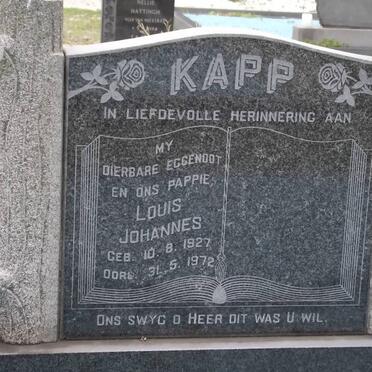 KAPP Louis Johannes 1927-1972 :: KAPP Johan 1971-1988