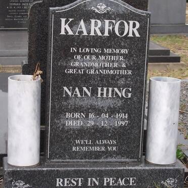 KARFOR Nan Hing 1914-1997