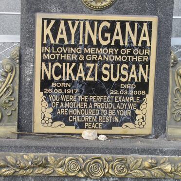 KAYINGANA Ncikazi Susan 1917-2008