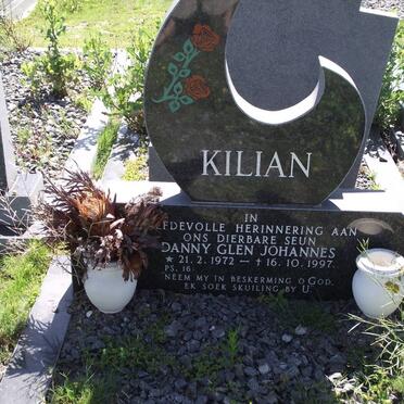 KILIAN Danny Glen Johannes 1972-1997