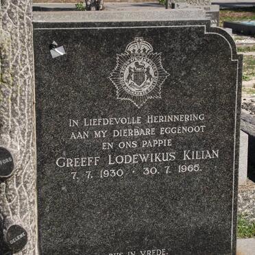 KILIAN Greef Lodewikus 1930-1965