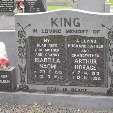 KING  Arthur Harace 1913-1998 &amp; Isabella Naomi 1915-1979