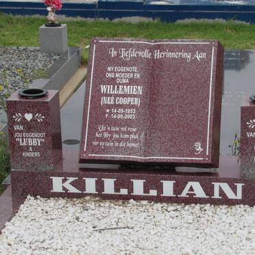 KILLIAN Willemien nee COOPER 1953-2003