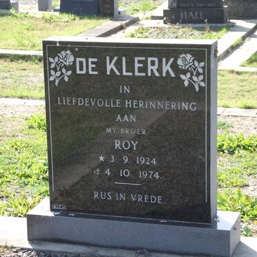 KLERK Johannes Jacobus, de 1924-1974