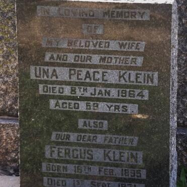 KLEIN Fergus 1895-1971 &amp; Una Peace -1964