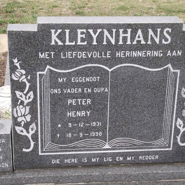 KLEYNHANS Peter Henry 1931-1998