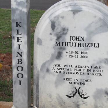 KLEINBOOI John Mthuthuzeli 1956-2008