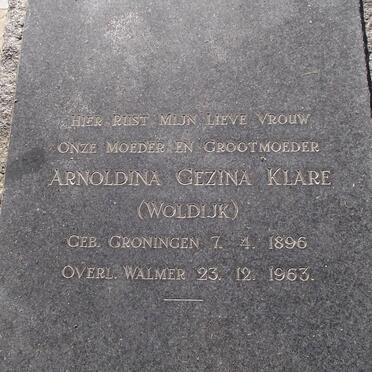 KLARE Arnoldina Gezina nee WOLDIJK 1896-1963