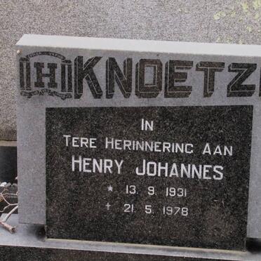 KNOETZE Henry Johannes 1931-1978