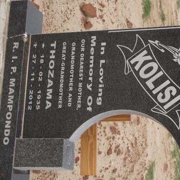 KOLISI Thozama 1935-2012
