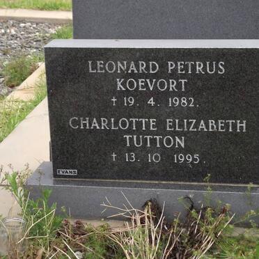 KOEVORT Leonard Petrus -1982 :: TUTTON Charlotte Elizabeth -1995