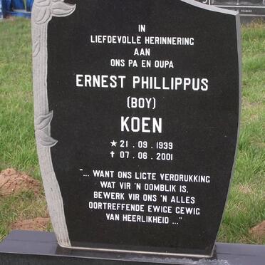 KOEN Ernest Phillippus 1939-2001