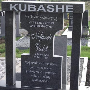 KUBASHE Nofanele Violet 1943-1974