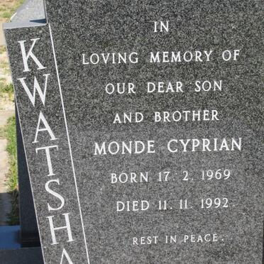 KWATSHA Monde Cyprian 1969-1992