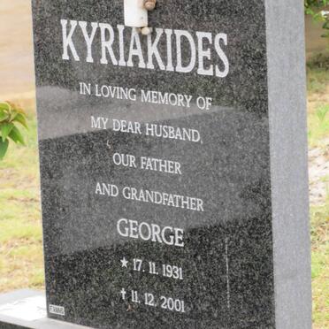 KYRIAKIDES George 1931-2001