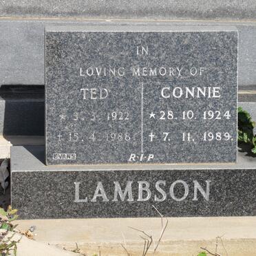 LAMBSON Ted 1922-1988 &amp; Constance C. (Connie) 1924-1989