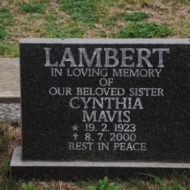 LAMBERT Cynthia Mavis 1923-2000
