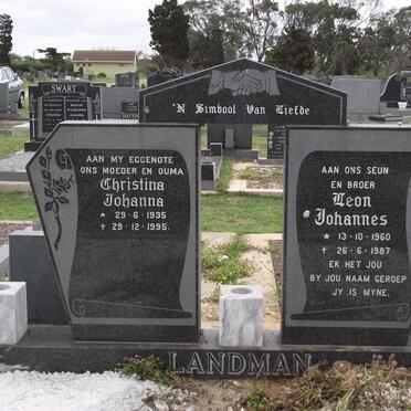 LANDMAN Christina Johanna 1935-1995 :: LANDMAN Leon Johannes 1960-1987