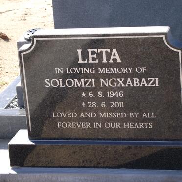 LETA Solomzi Ngxabazi 1946-2011