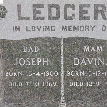LEDGER Joseph 1900-1969 &amp; Davina 1900-1973