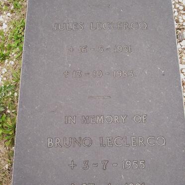 LECLERCQ Jules 1931-1983 :: LECLERCQ Bruno 1955-1991