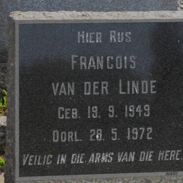 LINDE Francois, van der 1949-1972