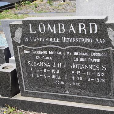 LOMBARD Susanna J.H. 1910-1993 &amp; Johannes S. 1913-1978