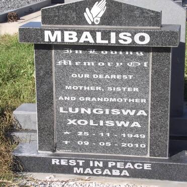 MBALISO Lungiswa Xoliswa 1949-2010
