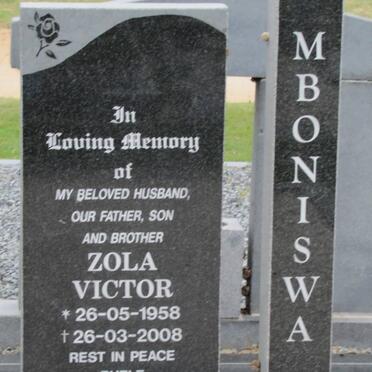 MBONISWA Zola Victor 1958-2008