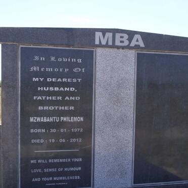 MBA Mzwabantu Philemon 1972-2012