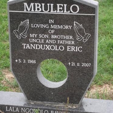 MBULELO Tanduxolo Eric 1966-2007